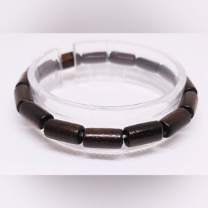 Men's bracelet‎ beaded beads brown new e47